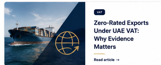 Zero-rated exports and UAE VAT documentation