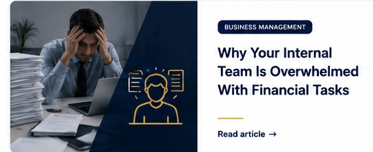 Internal finance team managing a growing financial workload